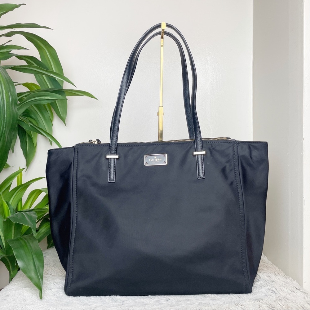 Kate Spade Wilson Road Talya Black Nylon Zip Tote Work Laptop Bag